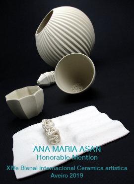 Ana Maria Asan | Prix | XIVe Bienal Ceramica Artistica Aveiro 2019, Portugal